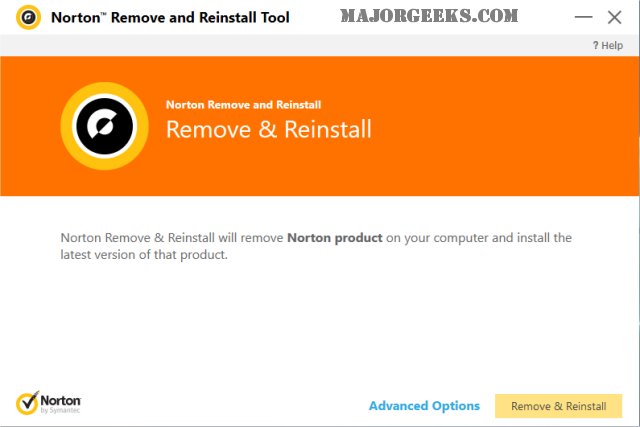 norton remove and reinstall tool