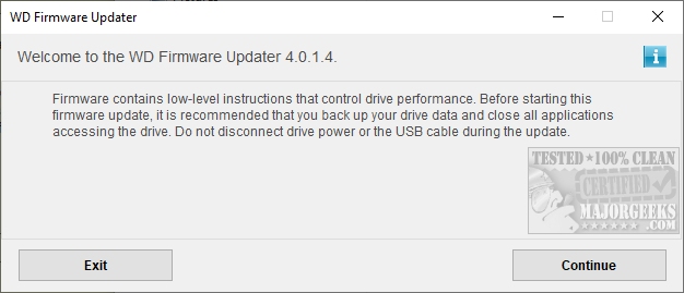 wd drive utilities update firmware