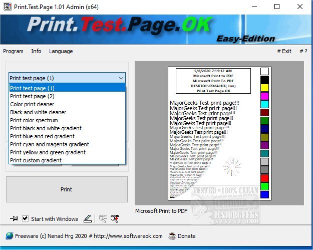 Print.Test.Page.OK 3.02 instal the new for windows