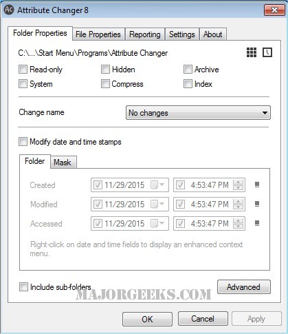 Attribute Changer 11.30 instal the new version for mac