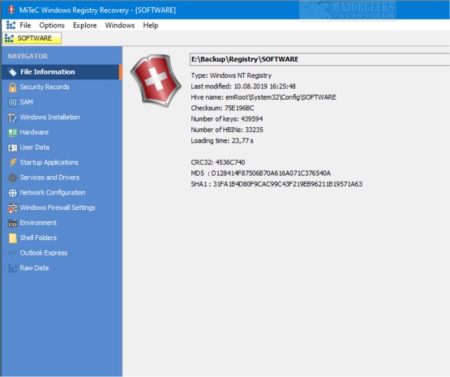 download the new version for windows MiTeC EXE Explorer 3.6.5
