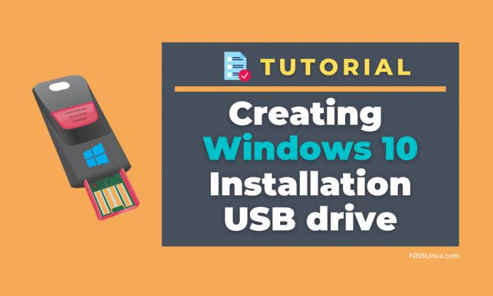 download windows 10 to usb for installation