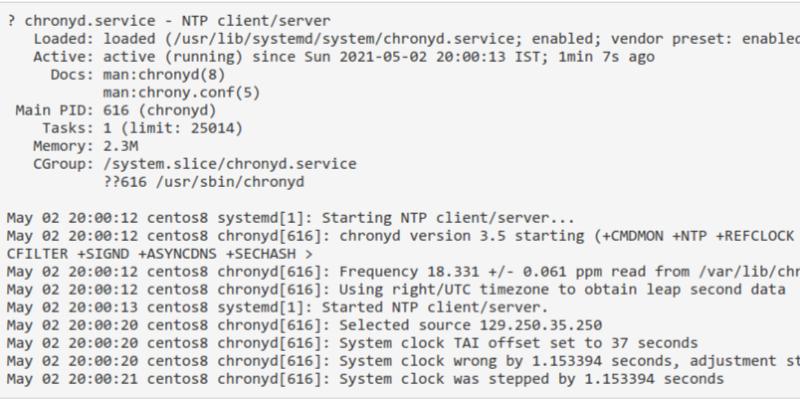 Install Ntp Centos 8