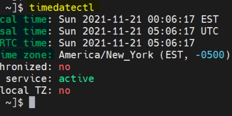 Linux Time Zone Set