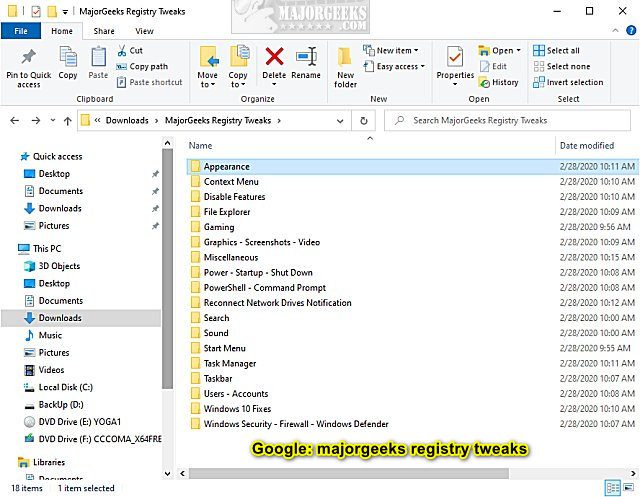 MajorGeeks Windows Tweaks 2.93